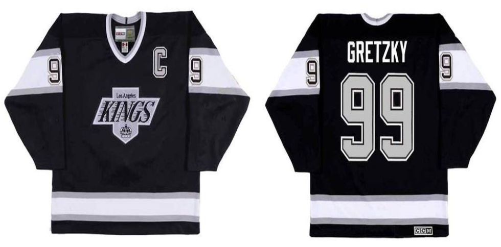 2019 Men Los Angeles Kings 99 Gretzky Black CCM NHL jerseys